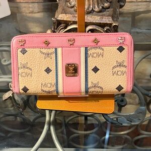 MCM Pink and Tan Wallet